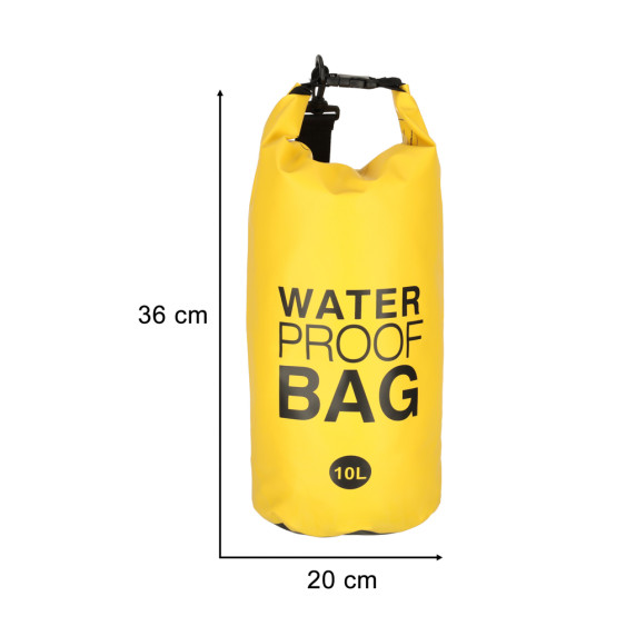 Vízálló táska 10 l Water proof bag - sárga