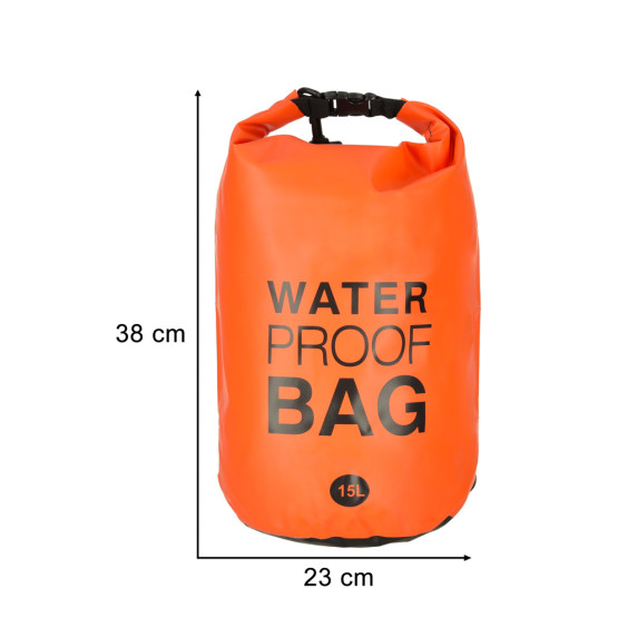 Vízálló táska 15 l Water proof bag - narancssárga