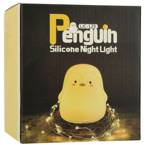 Szilikonos LED éjjeli lámpa PENGUIN - pingvin