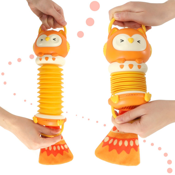 Gyermek harmonika Bagoly Inlea4Fun BABY OWL ACCORDION - narancssárga