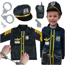 Rendőr jelmez gyerekeknek kiegészítőkkel 3-8 éves korig Inlea4Fun POLICE Előnézet