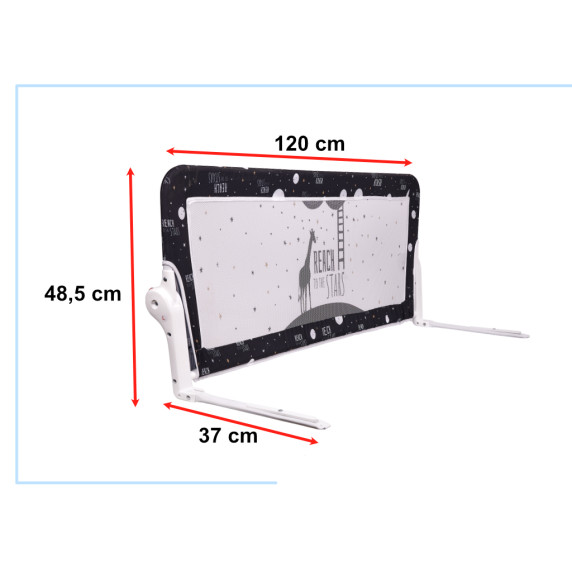 Biztonsági korlát, leesésgátló 120 cm GUIMO Safety Bad Rail Barrier - fekete