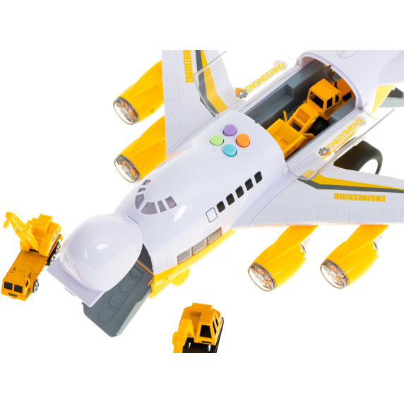 Repülőgép építőipari járművekkel A380 Inlea4Fun - sárga/fehér