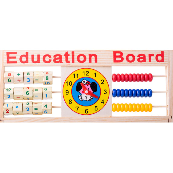 Mágnestábla mágnesekkel, abakusszal és órával Inlea4Fun EDUCATION BOARD