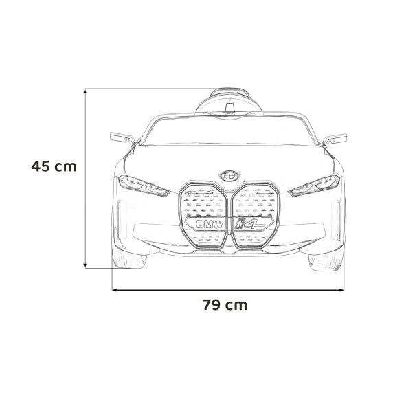 Elektromos kisautó BMW i4 - Fehér