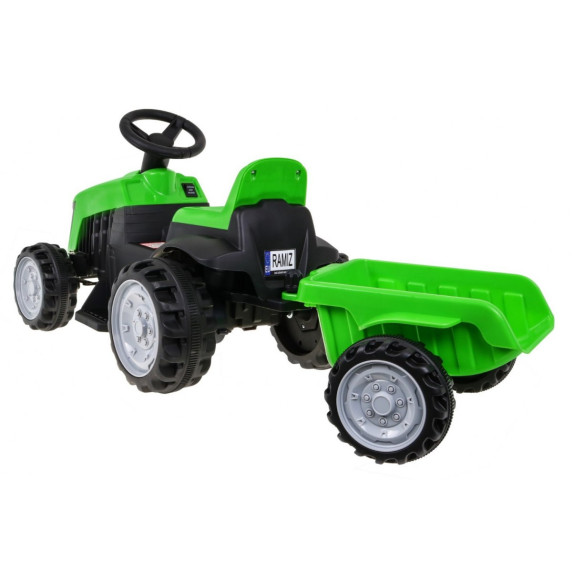 Elektromos négykerekű traktor pótkocsival Inlea4Fun - Zöld