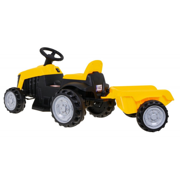 Elektromos négykerekű traktor pótkocsival Inlea4Fun - Sárga