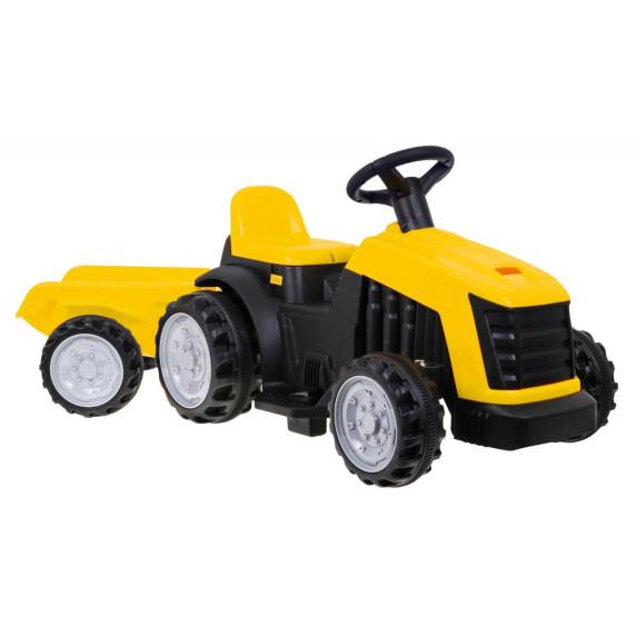 Elektromos négykerekű traktor pótkocsival Inlea4Fun - Sárga