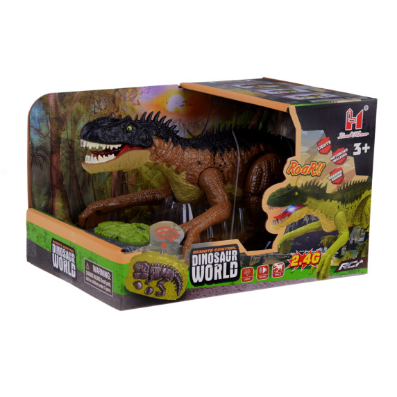 RC távirányítós dinoszaurusz Inlea4Fun DINOSAUR WORLD - barna