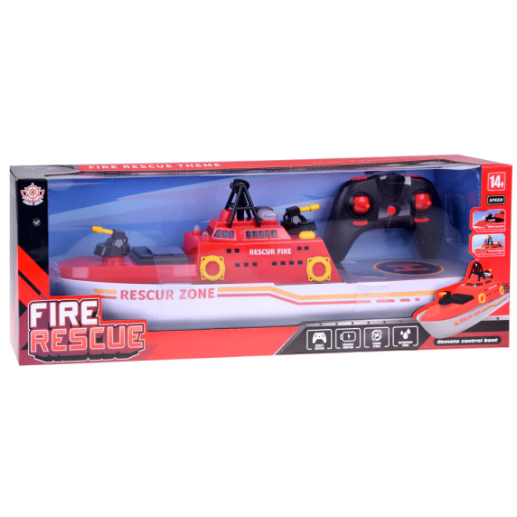 RC Távirányítós tűzoltóhajó fényeffektusokkal Inlea4Fun FIRE RESCUE