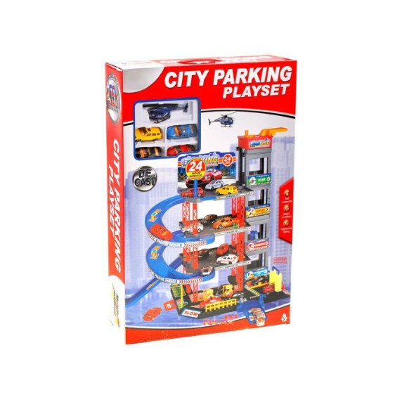 Többszintes parkoló garázs lifttel Inlea4Fun CITY PARKING PLAYSET ZA1859