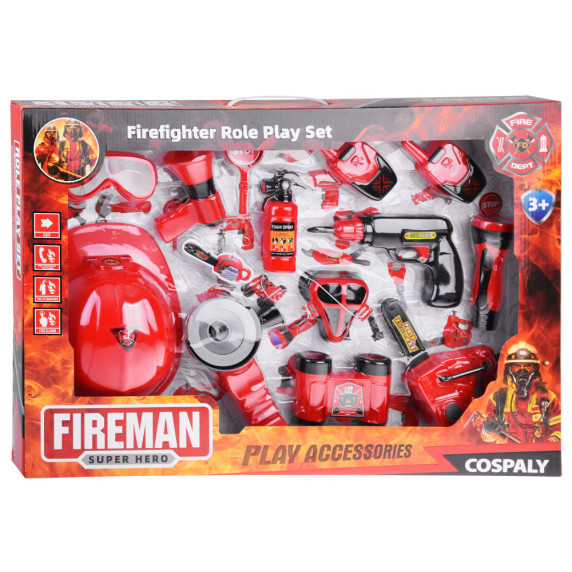 Játék tűzoltó készlet 13 darabos Inlea4Fun FIREMAN