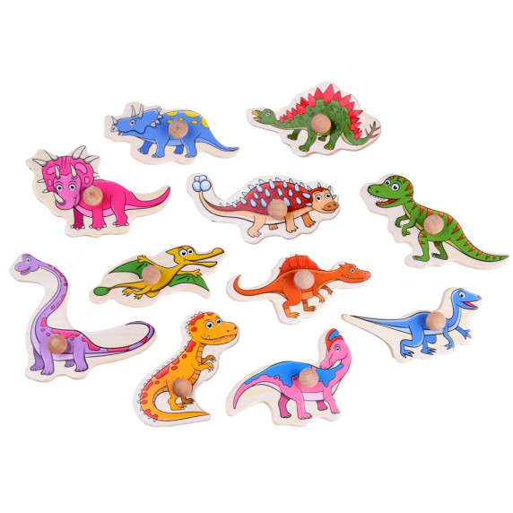 Fa formaberakó puzzle 11 darabos Inlea4Fun ZA4723 - Dinoszauruszok