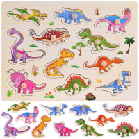 Fa formaberakó puzzle 11 darabos Inlea4Fun ZA4723 - Dinoszauruszok 