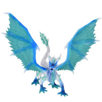 Jégsárkány figura mozgatható szárnyakkal Inlea4Fun - kék/fehér 