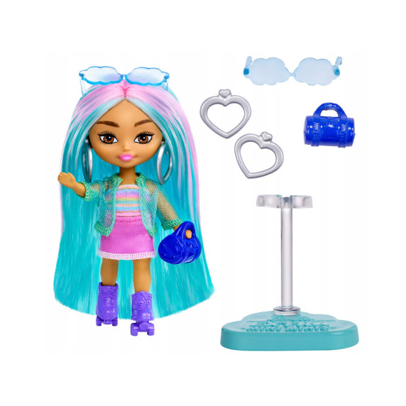 Stílusos divatbaba Barbie Extra Mini Minis kiegészítők HLN45 ZA5105 A