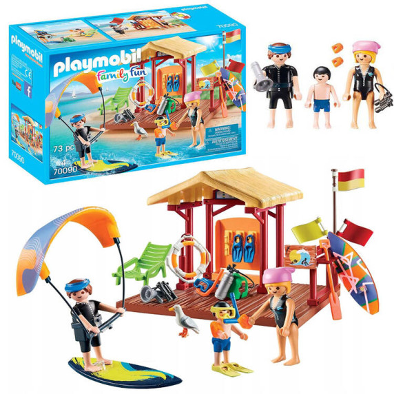 Kreatív építőkészlet Vízisport iskola 73 darabos Playmobil Family Fun 70090