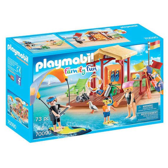 Kreatív építőkészlet Vízisport iskola 73 darabos Playmobil Family Fun 70090