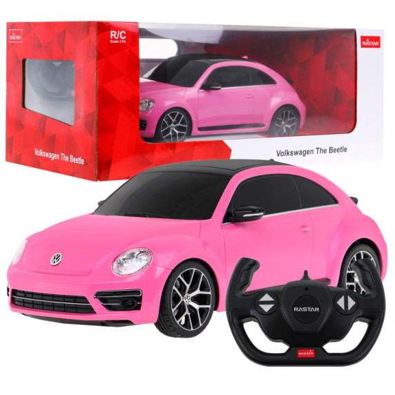 RC Távirányítós autó Volkswagen Beetle 1:14 RASTAR - Rózsaszín