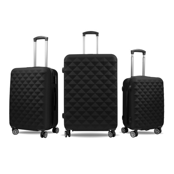 Bőrönd szett AGA Travel MR4655-Black - fekete