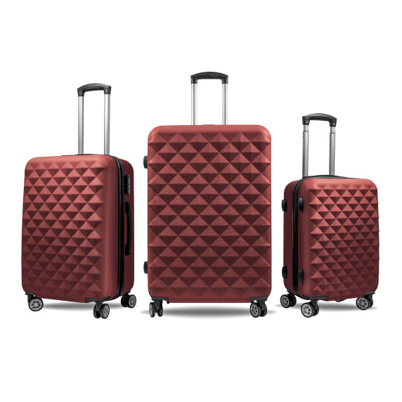 Bőrönd szett AGA Travel MR4655-DarkRed - sötétpiros