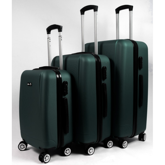 Bőrönd szett AGA Travel MR4656-DarkGreen - sötétzöld