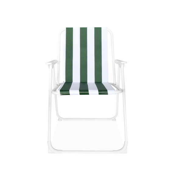 Összecsukható  kerti szék AGA OXFORD MR2125 - zöld csíkokkal