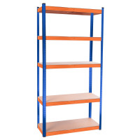 Tároló polc 180 x 90 x 40 cm 5 polc AGA MR4600-Blue&Orange - kék/narancs 