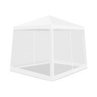 Kerti pavilon szúnyoghálóval 2,4 x 3 m AGA DS7009-WHITE - fehér 