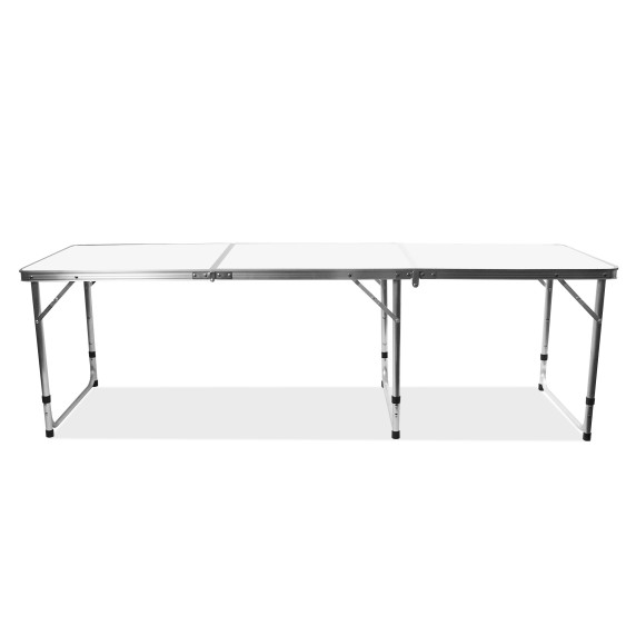 Összecsukható kempingasztal 180 x 60 x 70/60/55 cm AGA MR2091-White - fehér