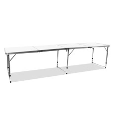 Összecsukható kempingasztal 240 x 60 x 70/60/55 cm AGA MR2092-White - fehér 