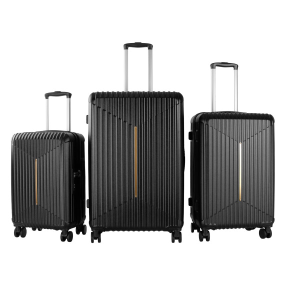 Bőrönd szett AGA Travel MR4666 - Black - fekete