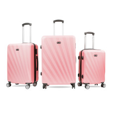 Bőrönd szett AGA MR4653-Light Pink - Világos rózsaszín Előnézet