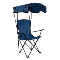Kempingszék, horgász szék napellenzővel AGA DS716 dark blue - Sötétkék Előnézet